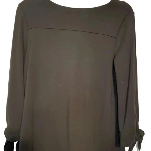 Women's black Renuar top w/tie detail sleeve size small - Picture 2 of 2